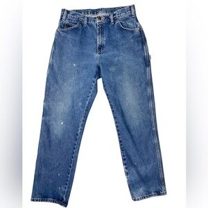 Dickies carpenter jeans thrashed size 34x32 cut date 2011 relaxed tapered